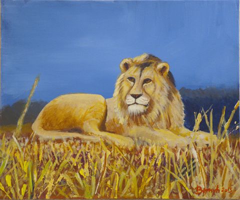 Lion au repos